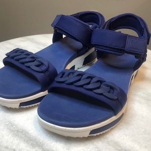 FitFlop Heda Chain Back Strap Blue Sandals 10